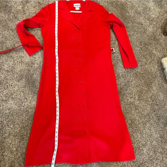 Vintage Cheekaberry Red Belted Wool-Blend Dress | Size 16 Vintage ~Modern 12/14 - Picture 11 of 14